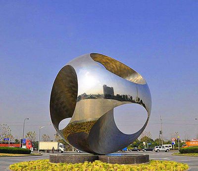 广场创意抽象户外抽象个性球体雕塑