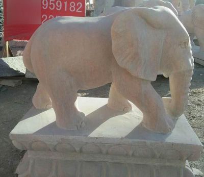 户外园林大型石雕大象雕塑