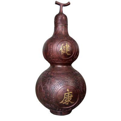 葫芦铜雕白金健康葫芦雕塑