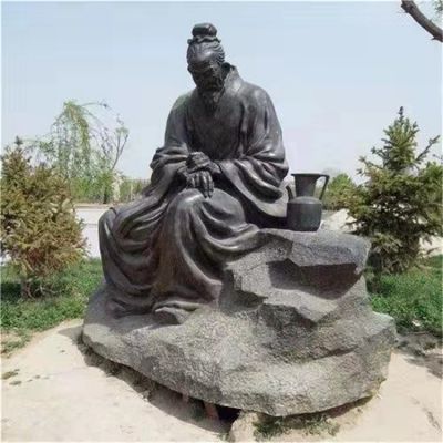 四大名医李时珍人物雕塑玻璃钢仿铜中医文化主题雕塑