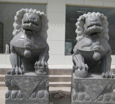 青石石雕户外庭院创意狮子雕塑