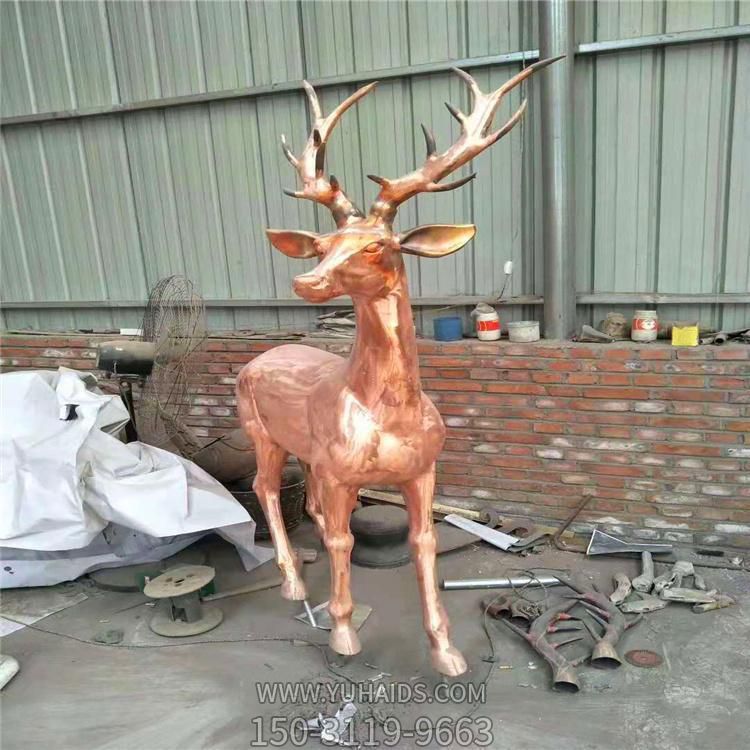 不锈钢仿铜园林景观人物动物景观雕塑