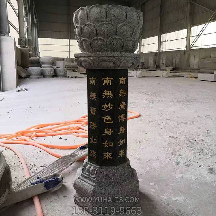 石柱庭院寺庙大型浮雕出食台雕塑