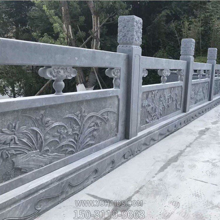 户外河道大理石石雕栏杆栏板雕塑