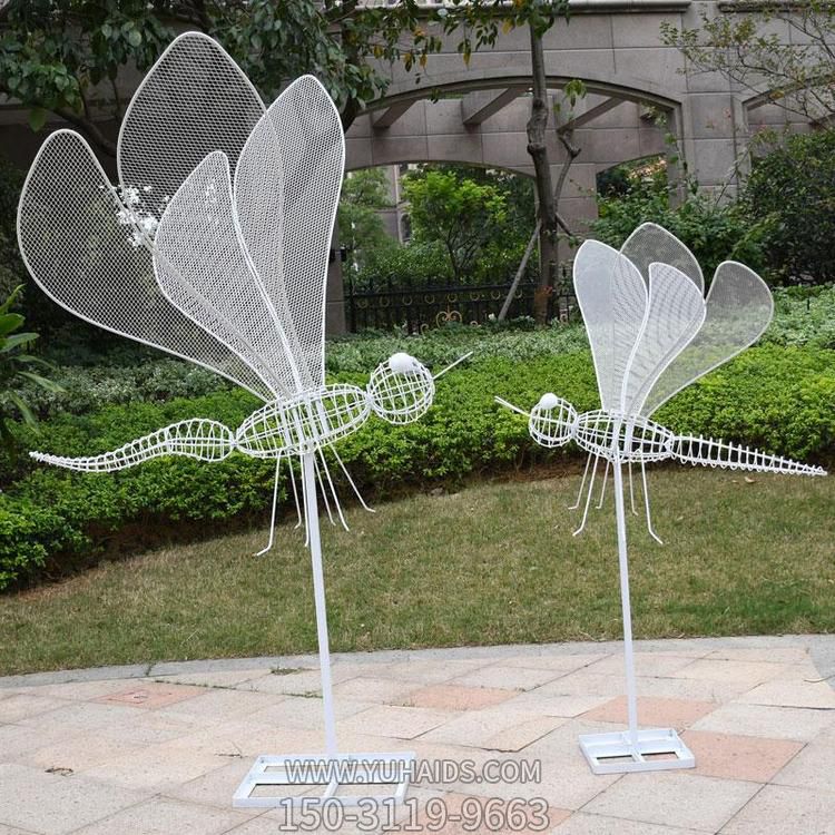 大型不锈钢镂空抽象园林蝴蝶雕塑