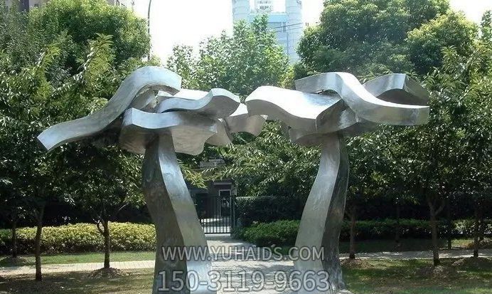 公园不锈钢抽象拱门雕塑