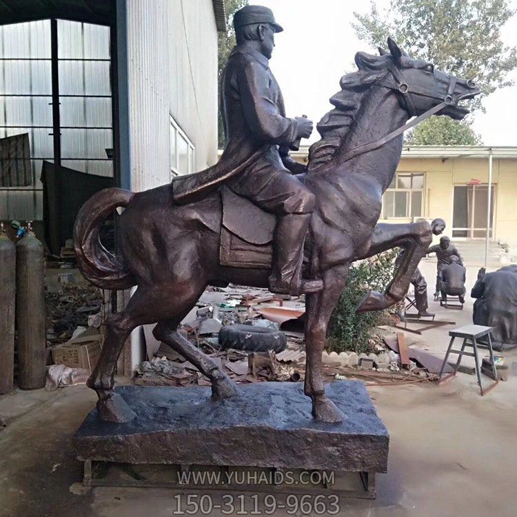 大型园林广场骑马的人物景观摆件雕塑