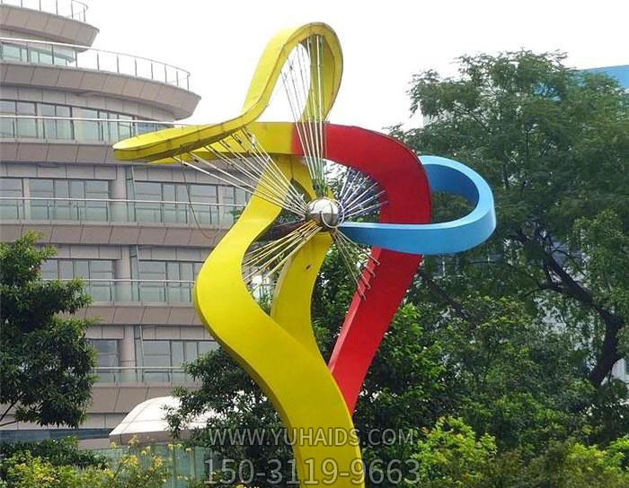 小区不锈钢彩虹舞景观雕塑