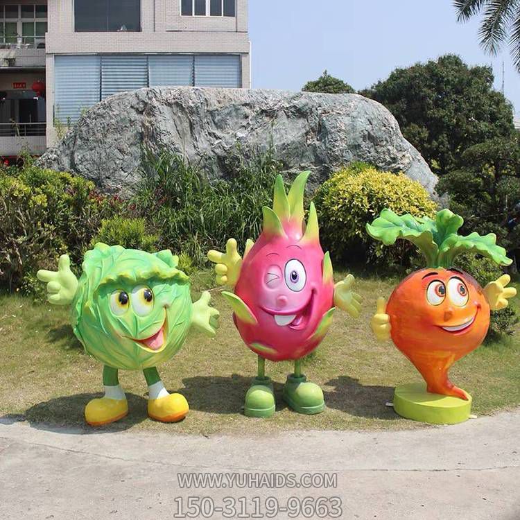 玻璃钢卡通果蔬雕塑农场生态园景观摆件