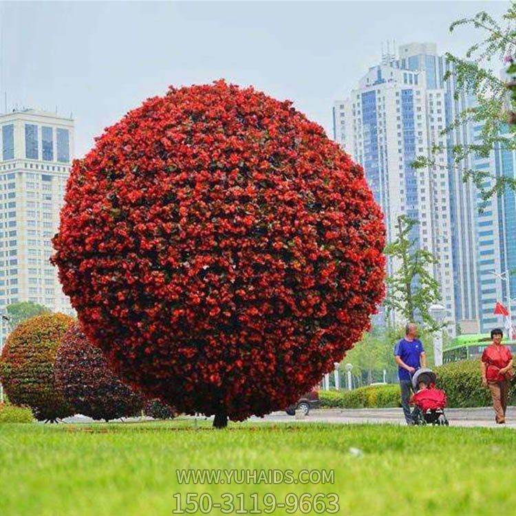 广场街道人造花球树绿植摆件雕塑