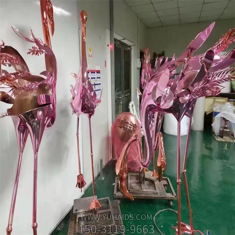 大型不锈钢金属抽象动物户外园林景观摆件雕塑