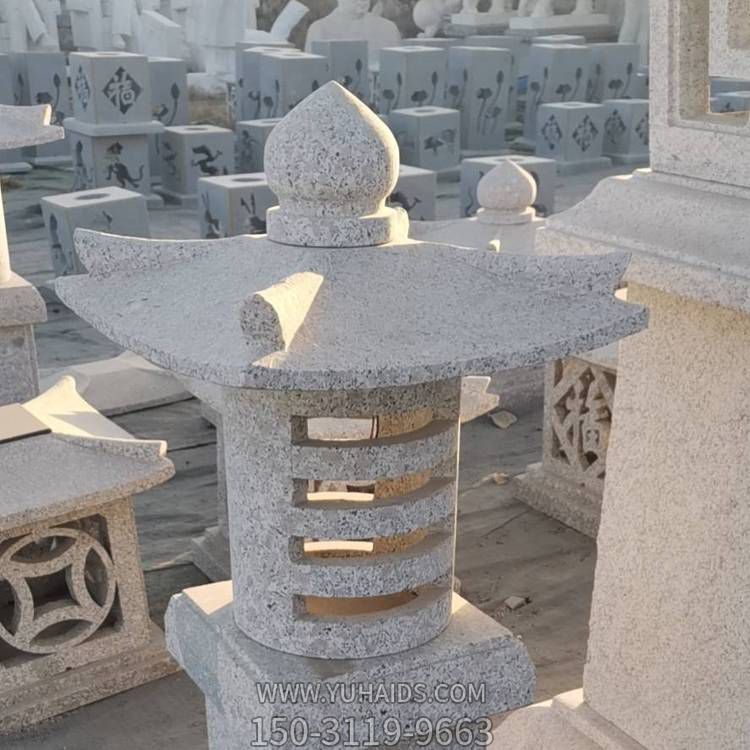 石灯笼 日式庭院石灯仿古青石石灯草坪灯园林雕塑