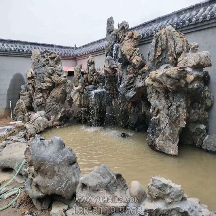 中式别墅灵璧石假山园艺景观雕塑