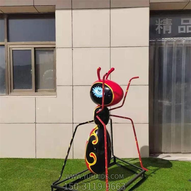 不锈钢彩绘创意蚂蚁景观户外公园摆件雕塑