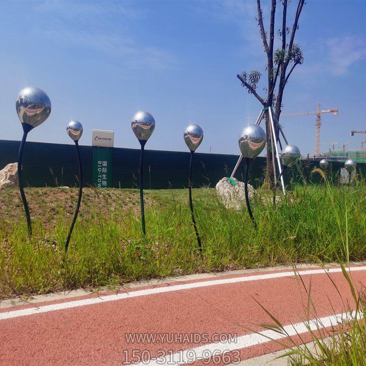 户外公园路边不锈钢创意气球雕塑