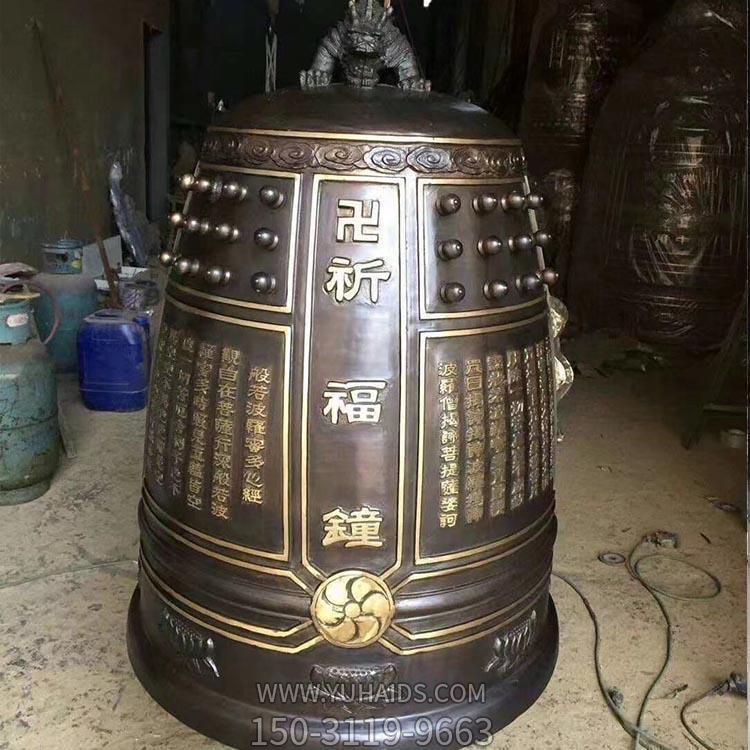 大型寺庙铜钟敲钟撞钟景观雕塑