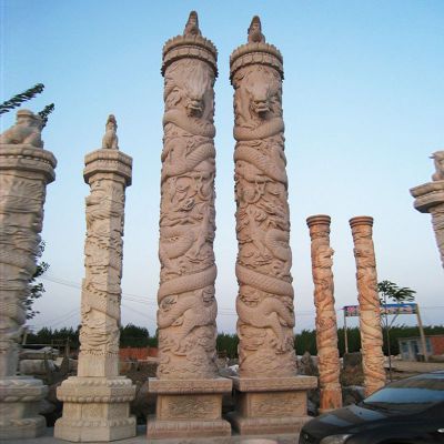 古代帝王陵墓大理石华表石雕柱
