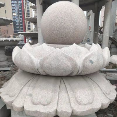大理石石雕荷花喷泉雕塑