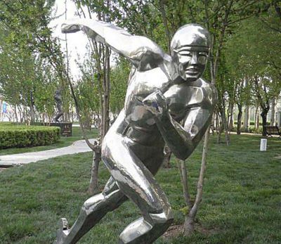 不锈钢跑步公园运动人物雕塑
