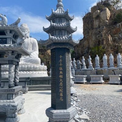 寺庙景观大理石古建筑经幢雕塑