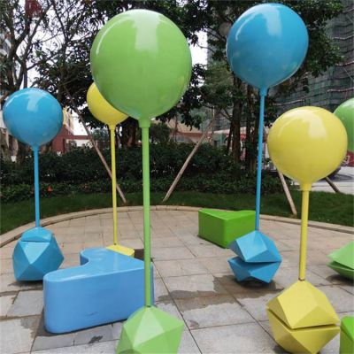 广场彩色气球开业道具大型广场玻璃钢气球装饰品摆件