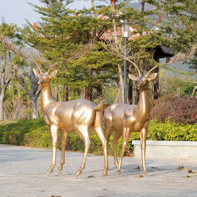 户外园林大型动物景观鹿雕塑