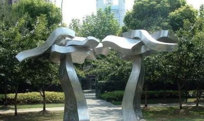 公园不锈钢抽象拱门雕塑