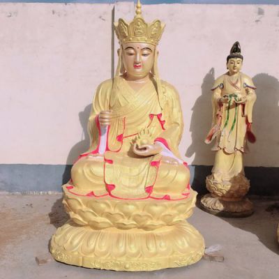 宗教寺庙供奉铜雕地藏王雕塑摆件