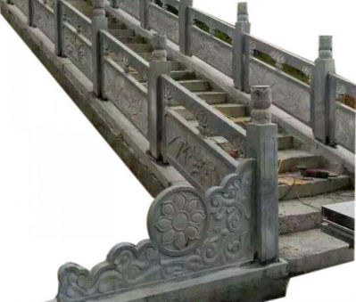 景区园林台阶楼梯青石雕刻扶手栏杆