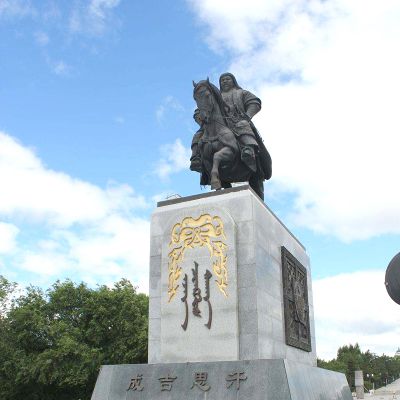 铜雕历史名人景观成吉思汗骑马雕塑