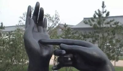 饭店农场景区手指青铜手型雕塑