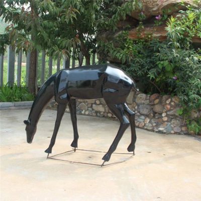 玻璃钢喷漆抽象鹿小区园景观雕塑