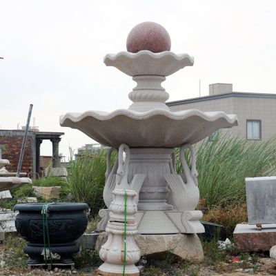 别墅小区大型欧式大理石石雕风水球喷泉雕塑
