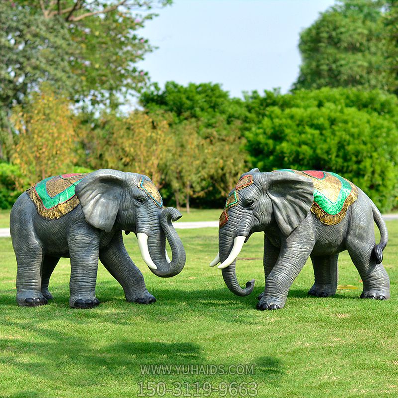 户外园林大象仿真动物景观大象雕塑