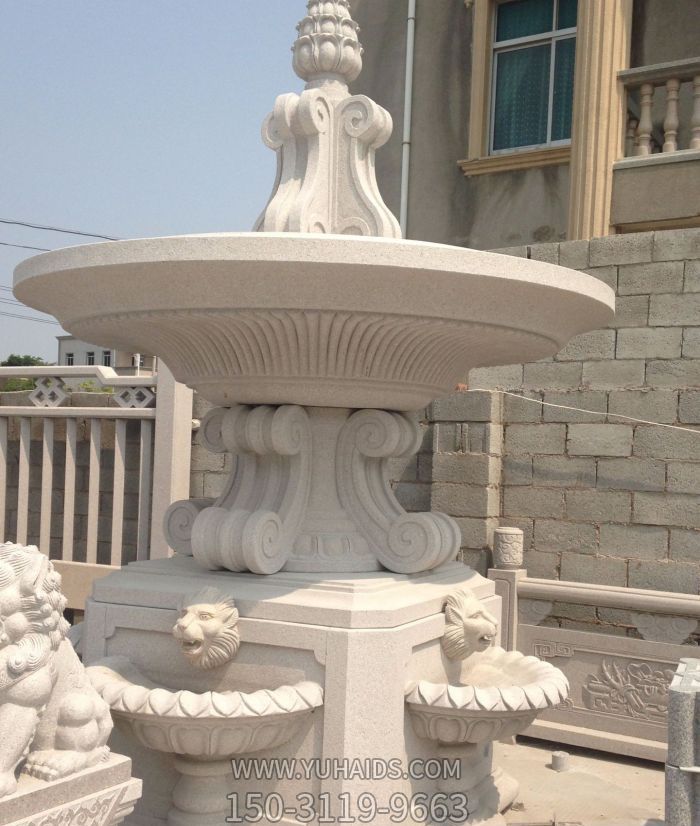 法院户外景观汉白玉喷泉石雕雕塑