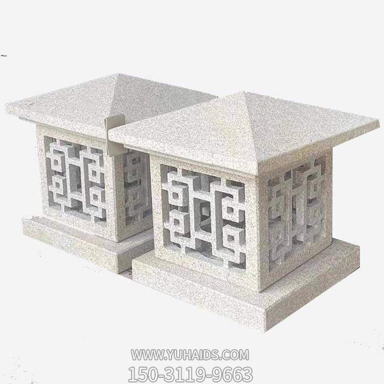 庭院驿站大理石石雕镂空石灯雕塑