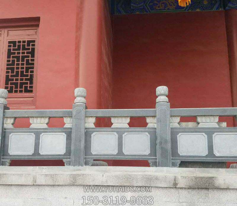 芝麻白大理石栏板扶手雕塑
