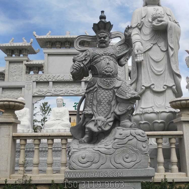 户外寺庙大型石雕四大天王雕塑