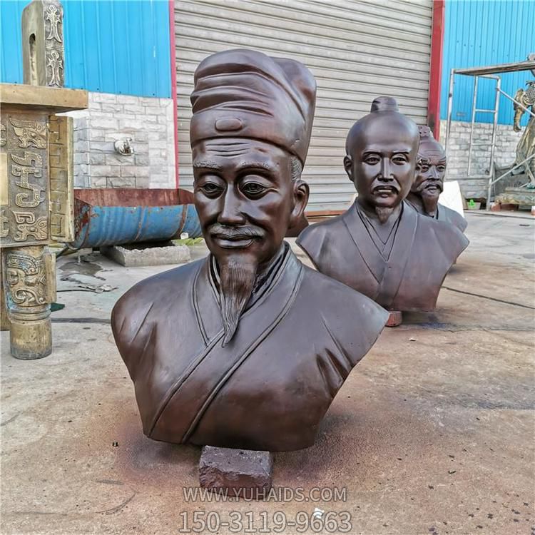 铜雕胸像古代名人景观雕塑摆件