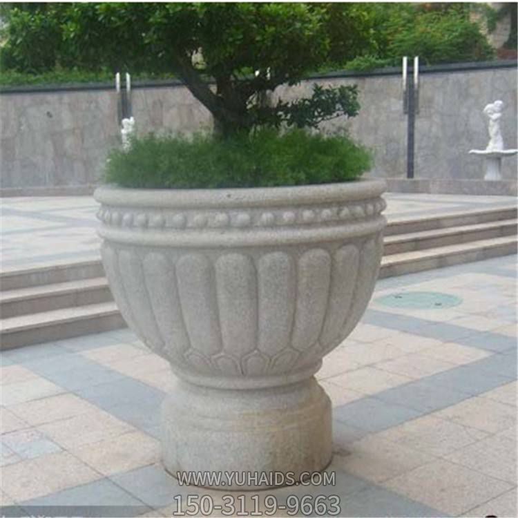 户外景观大理石石雕景观花盆雕塑