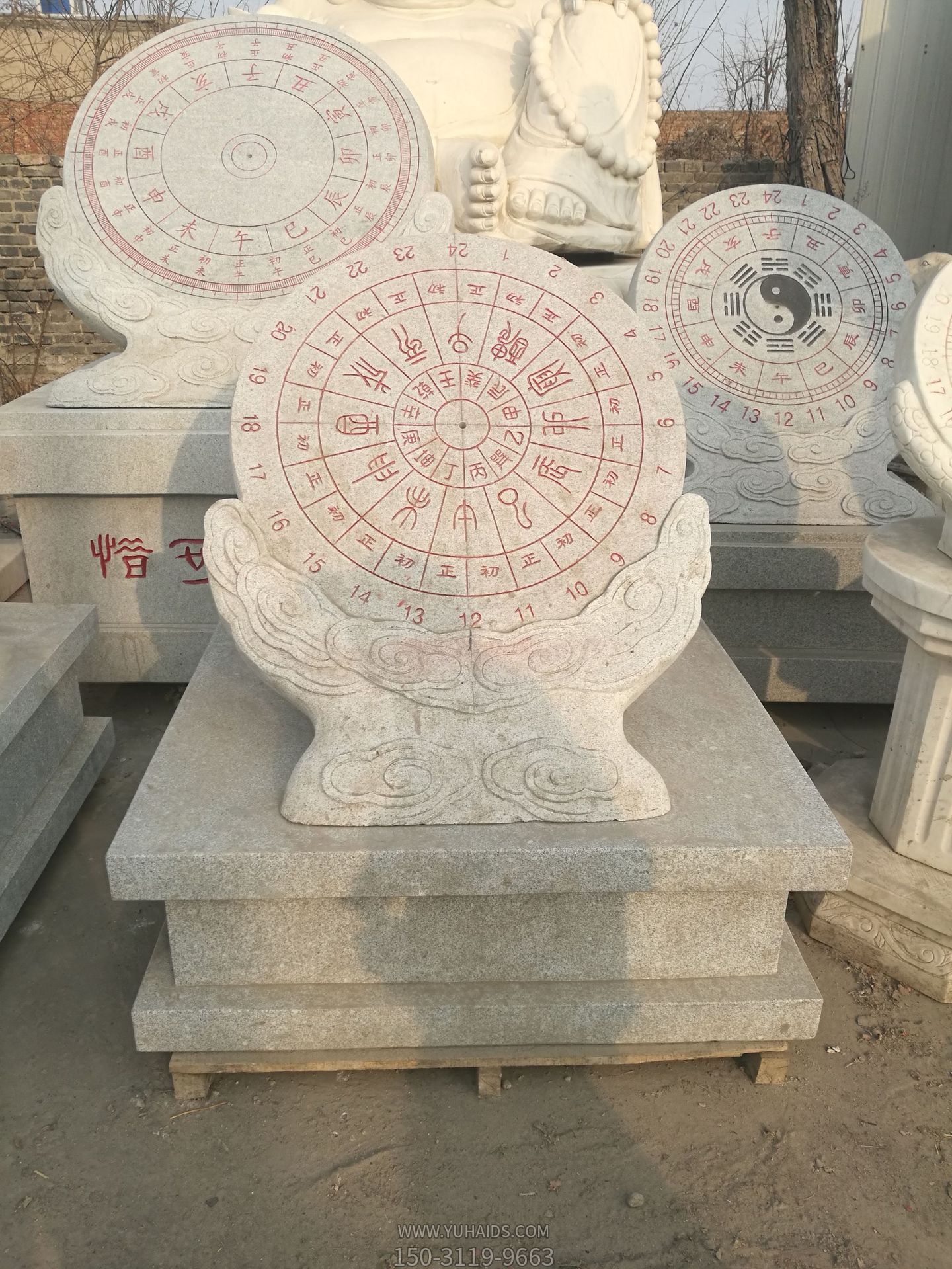 公园石雕创意古代计时器日晷雕塑