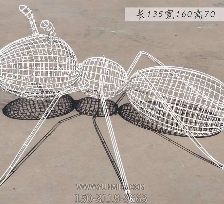 不锈钢镂空创意不锈钢大型抽象蚂蚁雕塑