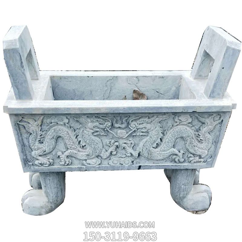 佛教寺院摆放青石浮雕方鼎香炉 佛教寺院摆放青石浮雕方鼎香炉