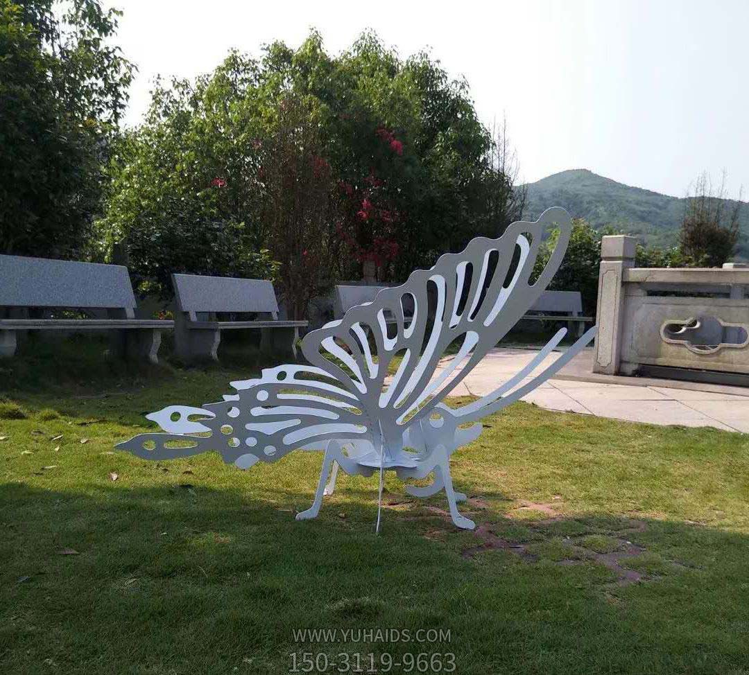 商场不锈钢立体蝴蝶雕塑