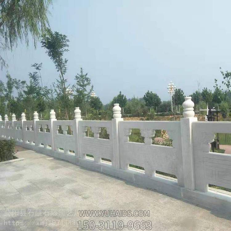 白玉河道桥梁石栏杆雕塑