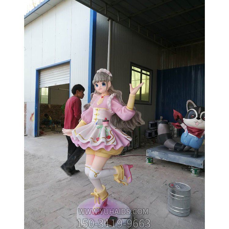 玻璃钢彩绘卡通动漫人物雕像主题公园展区摆件雕塑