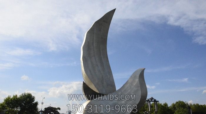 不锈钢抽象切面铸造锻造鸽子雕塑
