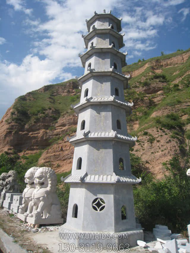 简约佛塔寺庙石雕建筑雕塑