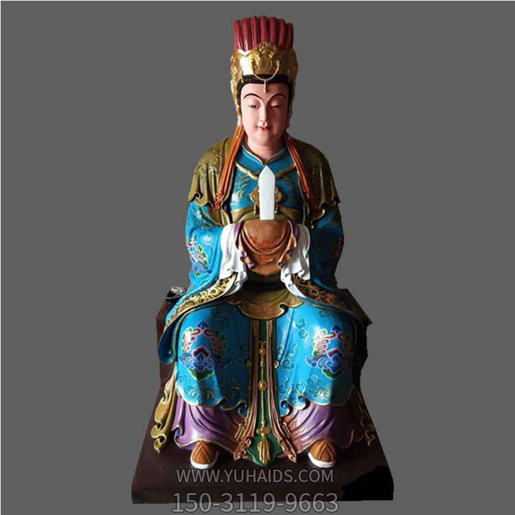 玻璃钢彩绘寺庙供奉佛像雕塑
