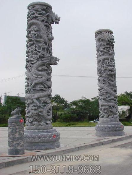 华表雕塑-大型宫殿石雕龙柱大型华表柱子雕刻